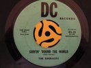Rare GARAGE/SURF 45-Emeralds-The Emerald Surf / Surfin' Round The World-Dc HEAR