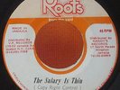 GREGORY ISAACS The Salary Is Thin ROOTS Records Single Reggae Lovers Rock 45 Vg+