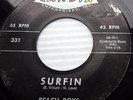 BEACH BOYS 45 from 1961 SURFIN / LUAU on 1st CANDIX no ERA dist on label e8459