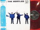 THE BEATLES HELP JAPAN ODEON 1st ISSUE RED WAX LP OBI OP-7387