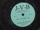 RARE J-V-B DETROIT 78 RPM RECORD   BROTHER WILL HAIRSTON   THE ALABAMA BUS Blues