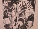 SEX PISTOLS SPUNK LP THE A&M TAKES PHOTO COLLAGE LABELS BLA SINGLE SHEET LEAFLET