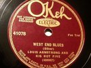 Electric Okeh 41075 Louis Armstrong Hot Five-West End Blues/Fireworks E+ beauty