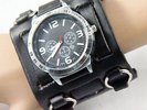 Elvis Style 68 Special Leather type Wrist Strap - Round Face Watch