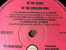 KING CRIMSON: IN THE COURT OF ... textured pink, A2/B2, true first UK pressing