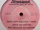 Jackie Lee Cochran- Mama Don't You Think I Know (1 Sided Rockabilly Demo)