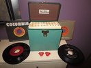 Amfile Platter Pak  Phonograph Case 17 Record 1950s 1960s 45s RPM Adaptor Vintag