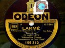 FRENCH ODEON 78RPM 10INCH ANDRE LEVY LEO DELIBES LAKME CELLO PIANO RARE
