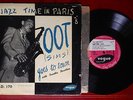 ZOOT (SIMS SEXTET) GOES TO TOWN - RARE ORGL FRENCH LP 10' 33 RPM - LD 170 - 1953