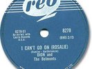 Rare DION & the Belmonts Rock'n Roll 78 RPM Record. I Can't Go On (Rosalie)