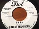 ARTHUR ALEXANDER-ANNA-DOT PROMO 16387. EX