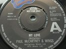 PAUL MCCARTNEY & WINGS - MY LOVE - 1973 EMI APPLE DEMO NR MINT 7