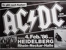 AC/DC - ACDC - 1986 - Konzertplakat - Who made Who - Tourposter - Heidelberg