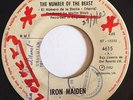 IRON MAIDEN - The number of the beast /  GUATEMALA SINGLE 45 / PROMO