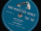 très rare ELVIS PRESLEY HIS MASTERS VOICE format 30cm 78 tours 2 titres