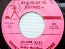 BOBBY HAMILTON popcorn teen 45 Uh Huh Baby b/w Lonesome Blues 2nd press e6878