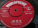 Beatles Love Me Do.Orig UK Parlophone  red label 7inch 45 quality copy Ex con