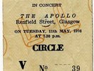 Rolling Stones The Apollo, Glasgow 11/5/76 Ticket