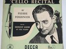 FOURNIER / LUSH - CELLO RECITAL LP DECCA Orange/Gold Label GB LXT 2766