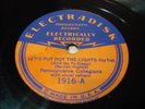 JAZZ TOM BERWICK Let's Put Out The Lights/A Million Dreams ELECTRADISK 1916 E-