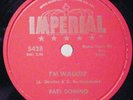 Fats Domino 78 RPM Imperial Record I'm Walkin' & In the Mood for Love 1957 Rock