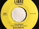 * SAMMY MALDONADO y ORQ PATERSON Falsedad/Junkie LATIN FUNK SALSA Libre 45 HEAR