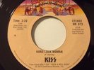 KISS 1976 U.S. CASABLANCA RARE LABEL 45 HARD LUCK WOMAN / MR. SPEED / VG++