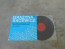 SMYCZKOWY-GRAZYNA BACEWICZ-WARSAW STRING QUARTET-LP-IMP-POLAND-NM
