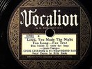 BLUES/JAZZ 78- EDDIE EDINBORO & HIS WASHBOARD BAND VOCALION 1701 GREAT