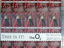 Michael Jackson - 2009 O2 Concert Tickets Sheet - Uncut. Red. Hologram.