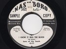 50s Southern Black Gospel SONS OF SOUTH I Know It Was Blood NASHBOBO 575 M-HEAR