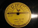 JOHNNY CASH I WALK THE LINE / GET RHYTHM ROCKABILLY 78 ON SUN 241 NICE VG