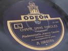 VIOLIN 78 RPM JEANNE GAUTIER TCHAIKOWSKY MASSENET ODEON A 166019