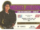RARE / TICKET BILLET CONCERT - MICHAEL JACKSON : LIVE A NICE ( FRANCE ) 1988