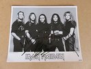 IRON MAIDEN RARE AUTOGRAPHED ORIGINAL 1997 BLACK & WHITE 10 x 8 PRESS PHOTOGRAPH