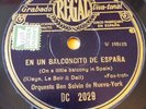 JAZZ 78 rpm RECORD Regal ORQ BEN SELVIN New York EN UN BALCONCITO DE ESPAÑA /...