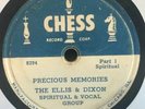 THE ELLIS & DIXON SPRITUAL GROUP  BLACK GOSPEL 78 RPM REC. CHESS 1642
