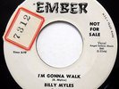 BILLY MYLES 45 I'm Gonna Walk / Price Of Your Love VG++ Doo Wop PROMO e9811