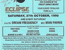 ECLIPSE Rave Flyer Flyers 27/10/90 A5 Rare Coventry Eclipse First ever flyers