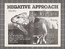 Negative Approach / Die Kreuzen flyer kbd hardcore TIED DOWN-era