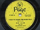 HEAR - Rare Country 78 - Big Slim & Oklahoma Boys - I Had To Learn The Hard Way