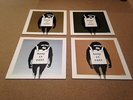 BANKSY DJDM DANGERMOUSE LAUGH NOW/KEEP IT REAL LIMITED EDITION FULL SET OF 4
