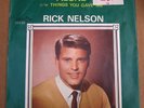 Rick Nelson  - Alone/Things You Gave Me -  US Picture Sleeve PS 7