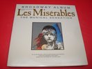 LES MISERABLES *Broadway Album* 2-LP Set NM Audio with Libretto + Orig. Inners