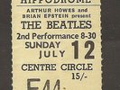 The Beatles Brighton Hippodrome 964 Ticket Ephemera