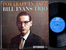 BILL EVANS TRIO Portrait In Jazz LP RIVERSIDE RLP 12-315 DG MONO Scott LaFaro