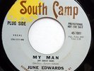 JUNE EDWARDS 45 My Man / Heaven Help Me PROMO Northern Soul SOUTH CAMP dm4