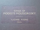 VERY RARE VLADIMIR ROSING SONGS BY MODESTE MOUSSORGSKY PARLOPHONE SW1-SW6