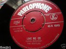 Beatles Love Me Do.Orig UK Parlophone  red label 7inch 45 quality copy  V/G Plus