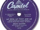 Rare DEAN MARTIN Pop 78 RPM Record. My Rifle, My Pony and Me. Capitol 4174